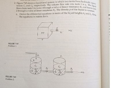 Solved 2. Figure 743 shows a liquid-level system in which | Chegg.com
