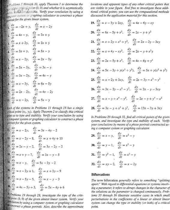 Solved Problems I through 10, apply Theorem 1 to determine | Chegg.com