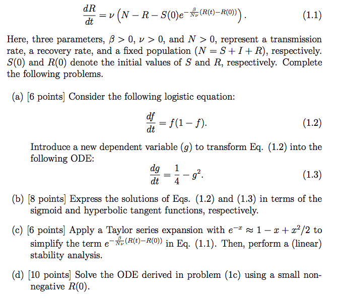 Solved Dr Dt V V N R S 0 E R T R 1 1 Here Chegg Com