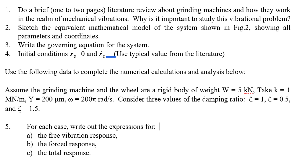 Solved A precision grinding machine is supported on an | Chegg.com