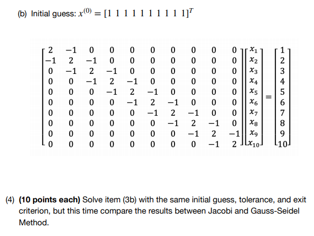 Solved (3) (10 points each) For each of the following items, | Chegg.com