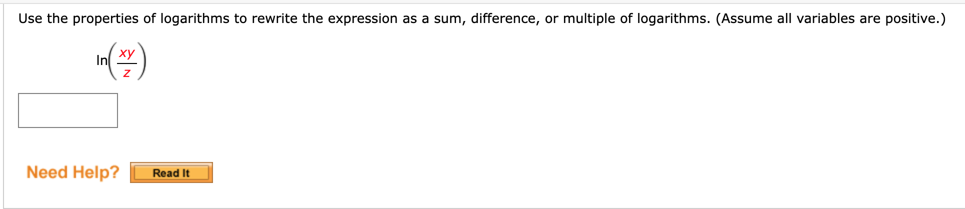 Solved Use the properties of logarithms to rewrite the | Chegg.com