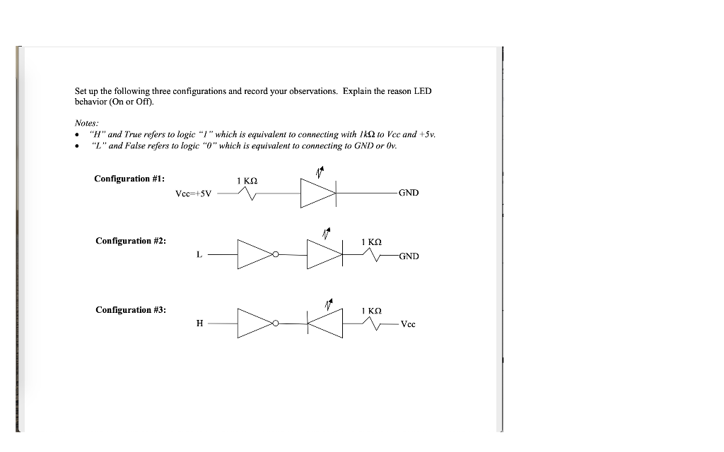 Solved Experiment \1. LED Usage Light Emitting Diodes