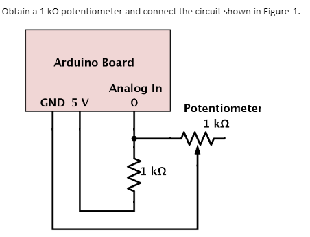 Solved Obtain a 1 kn potentiometer and connect the circuit | Chegg.com
