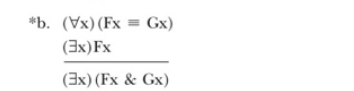 Solved *b. (Vx) (Fx = Gx) (3x)Fx (Ex) (Fx & Gx) | Chegg.com