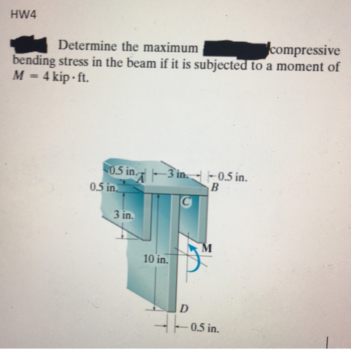 Solved Determine the maximum compressive bending stress in | Chegg.com
