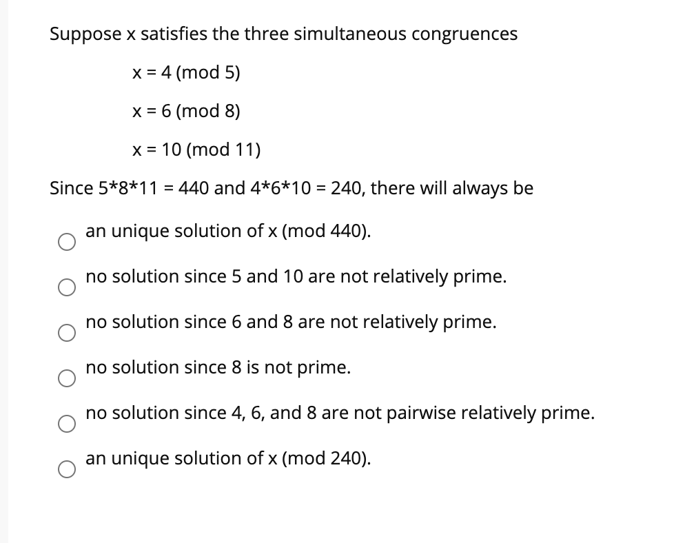 Solved Suppose X Satisfies The Three Simultaneous 3931