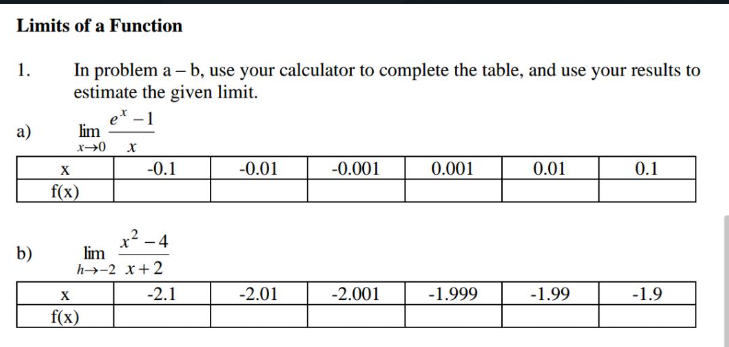 Solved 1. In Problem A-b, Use Your Calculator To Complete | Chegg.com