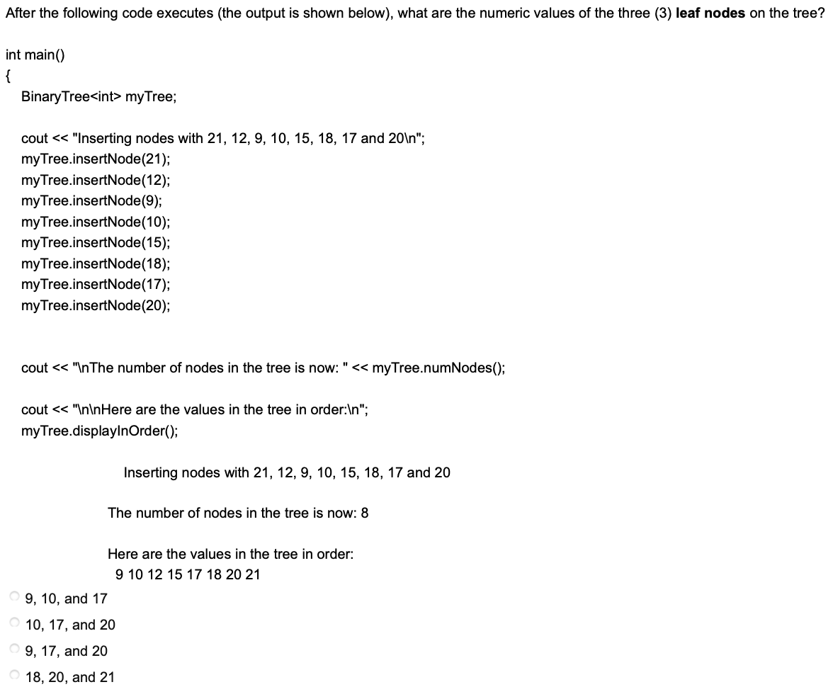 Solved After the following code executes (the output is | Chegg.com
