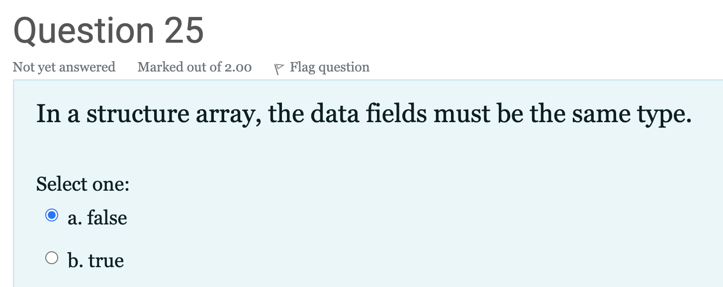 Solved Question 25 Not yet answered Marked out of 2.00 P | Chegg.com