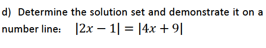 Solved D) Determine The Solution Set And Demonstrate It On A 