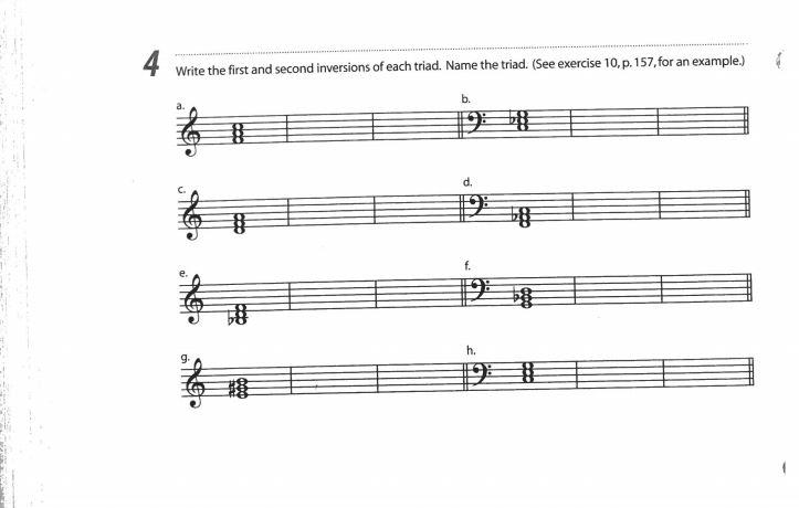 1 Write the following and minor triads on the board | Chegg.com