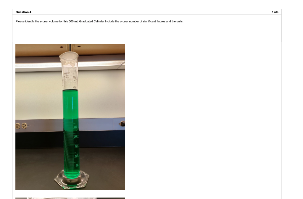 Solved Question 1 1 pts Please identify the proper volume | Chegg.com