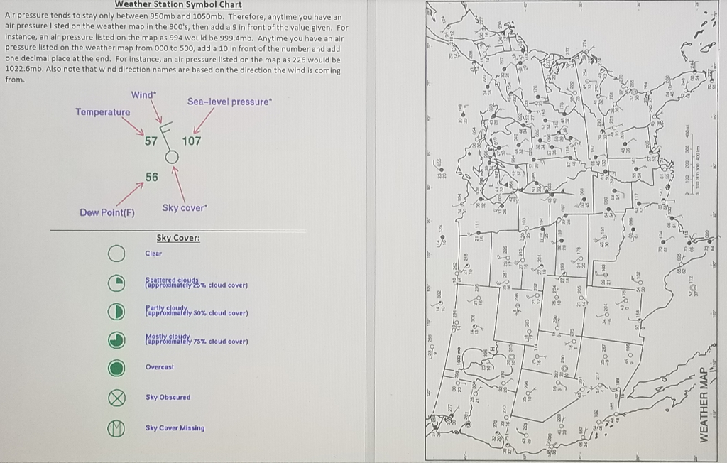 Part 2: Weather Maps ***** Use The Weather | Chegg.com