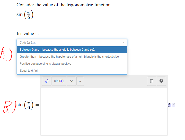 Solved Consider the value of the trigonometric function sin | Chegg.com