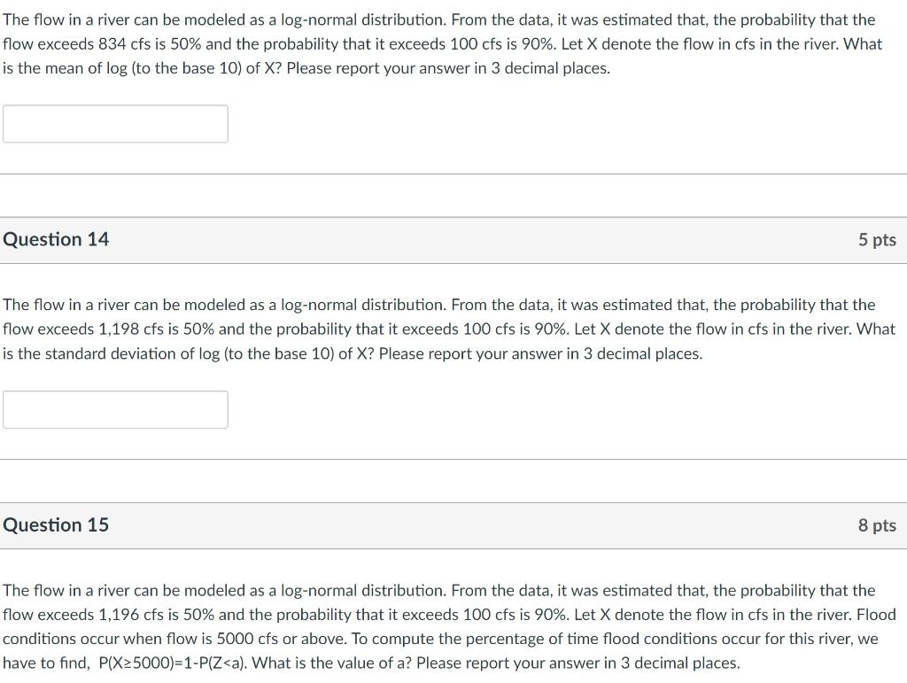 solved-the-flow-in-a-river-can-be-modeled-as-a-log-normal-chegg