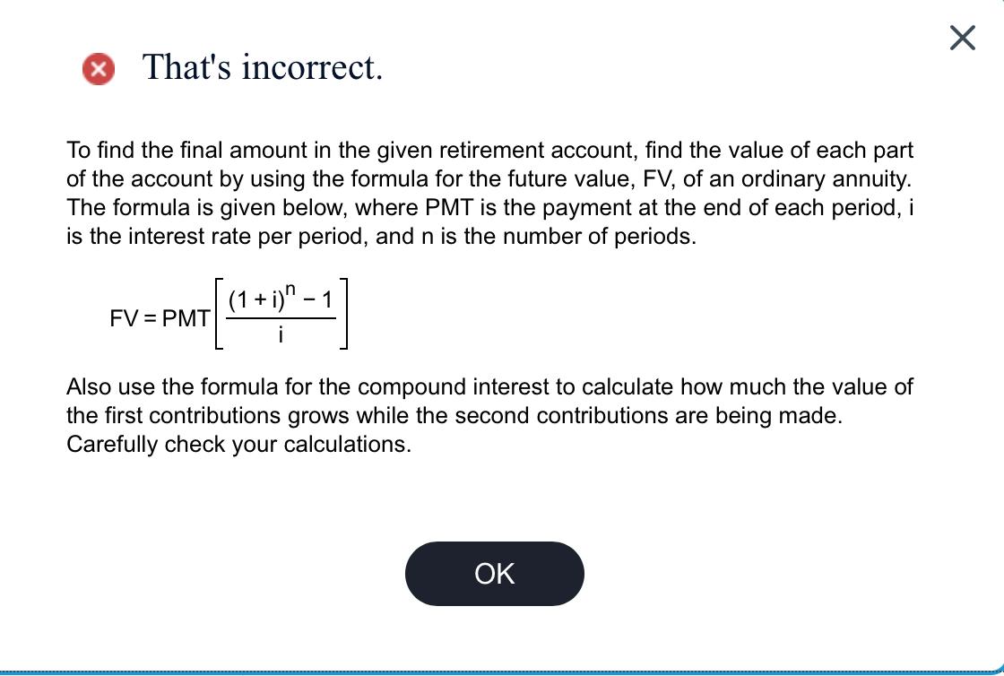 Solved Find The Final Amount In The Following Retirement 