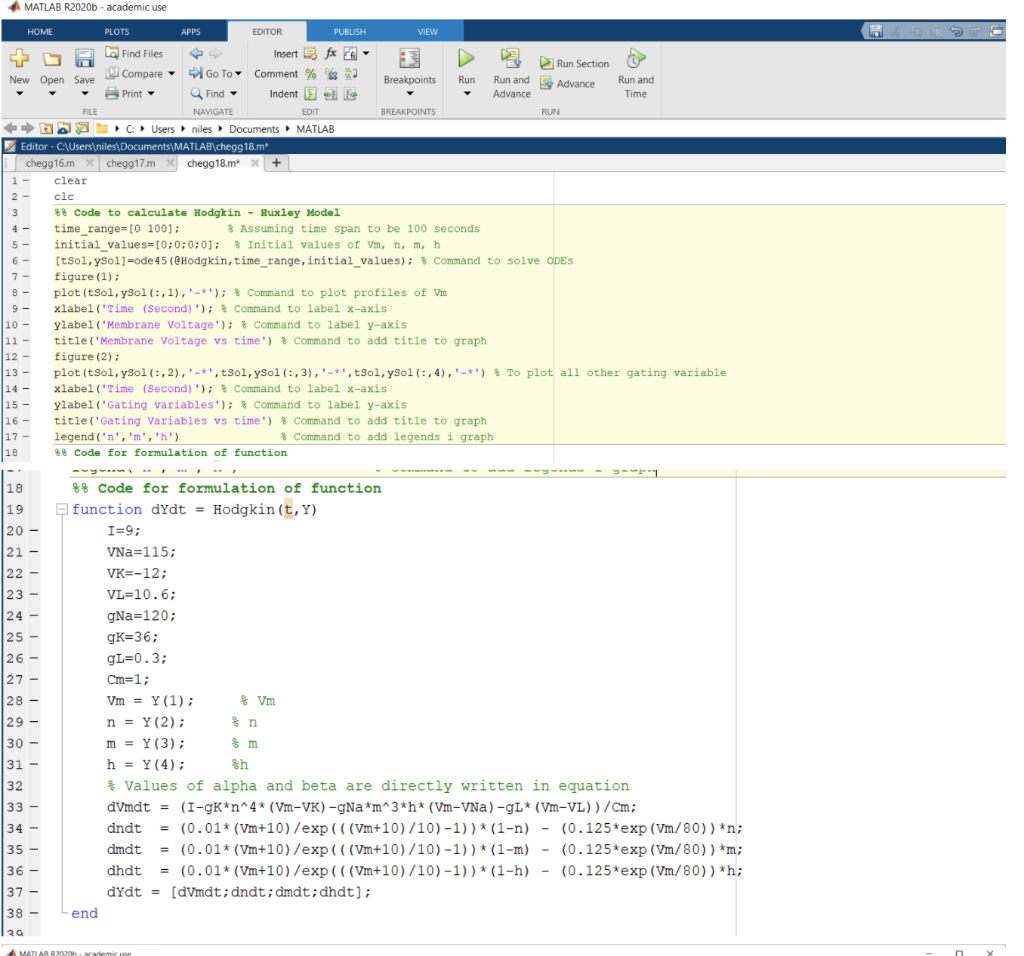 2. Create a script in MATLAB using the ode45 to solve | Chegg.com