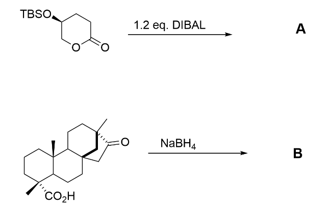 Solved 1.2 eq. DIBAL A NaBH4 B | Chegg.com