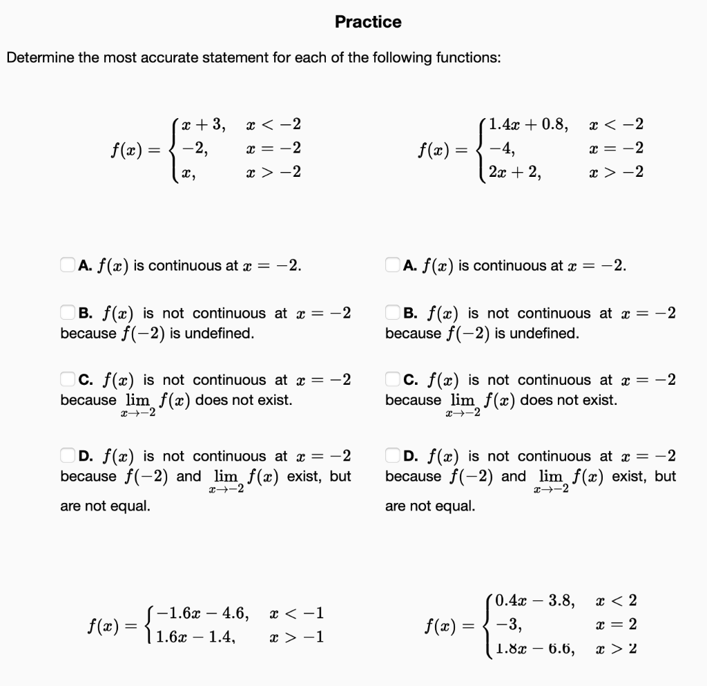 Solved Problem 2. (1 point) Continuous Functions A function