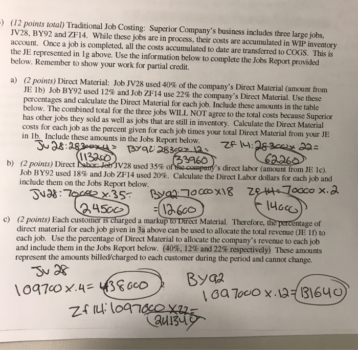 Solved Use the following information given to answer | Chegg.com