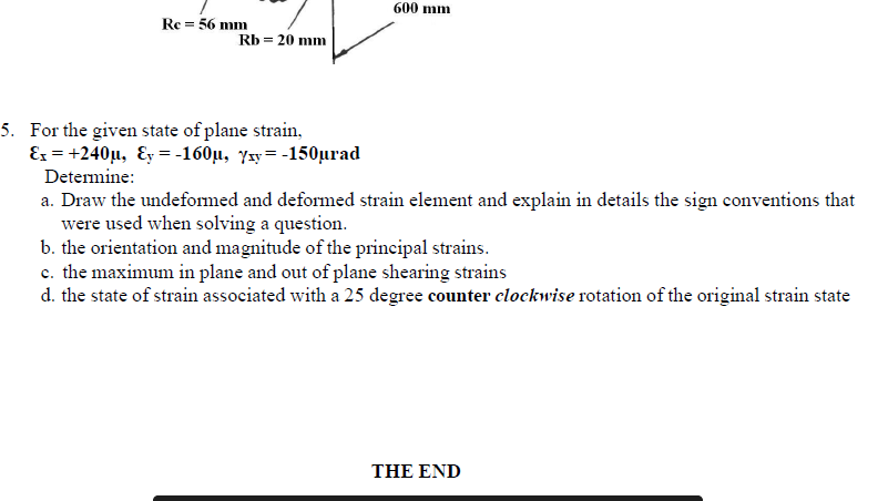 Solved 600 Mm Re 56 Mm Rb Mm 5 For The Given State Chegg Com