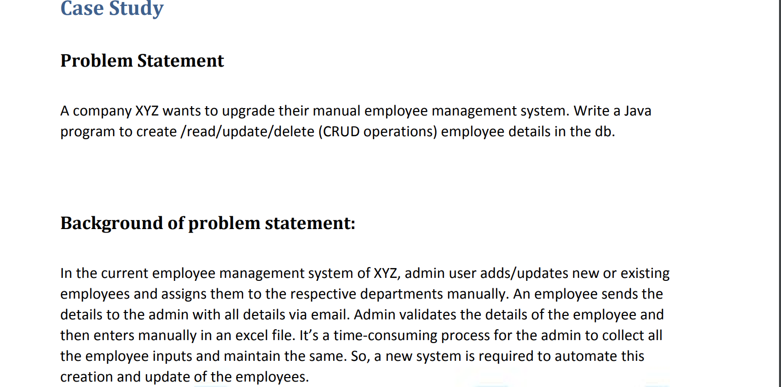 case study statement of the problem example