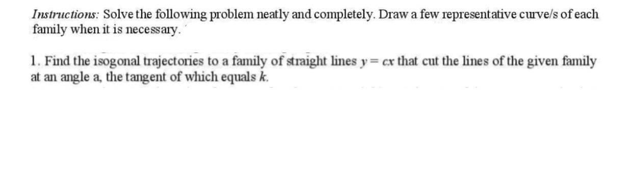 Solved Instructions: Solve the following problem neatly and | Chegg.com