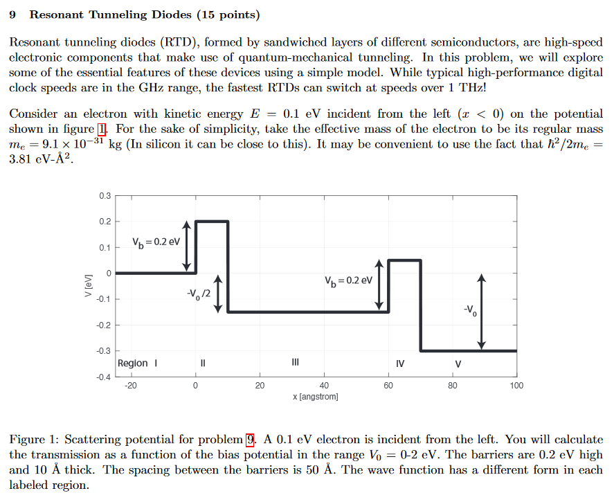 Solved 9 Resonant Tunneling Diodes (15 points) Resonant