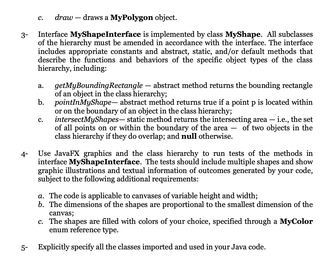 1- Amend the hierarchy of Java classes in Assignment | Chegg.com