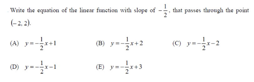 Solved Write the equation of the linear function with slope | Chegg.com
