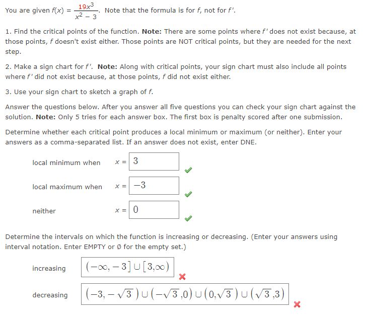 Solved You Are Given F X 19x3x2 3 ﻿note That The Formula