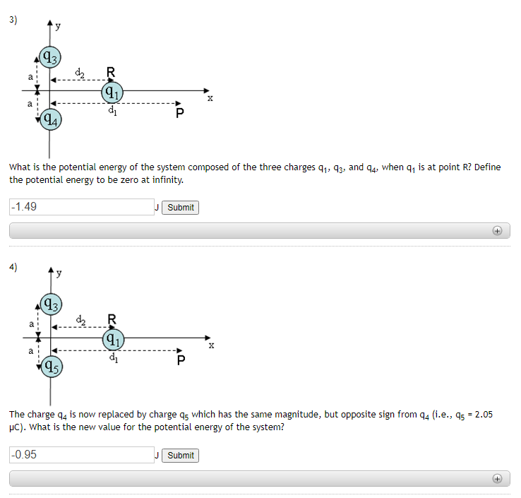 Solved Potential Energy of Point Charges A point charge 42 = | Chegg.com