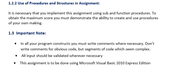 expressions & assignment – visual basic script... use Microsoft Visual Basic 2010 Express Edition | Chegg.com