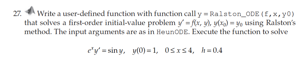 Solved 27. A Write a user-defined function with function | Chegg.com