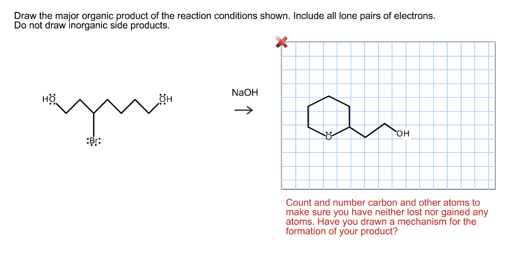 Solved Draw the major organic product of the reaction | Chegg.com
