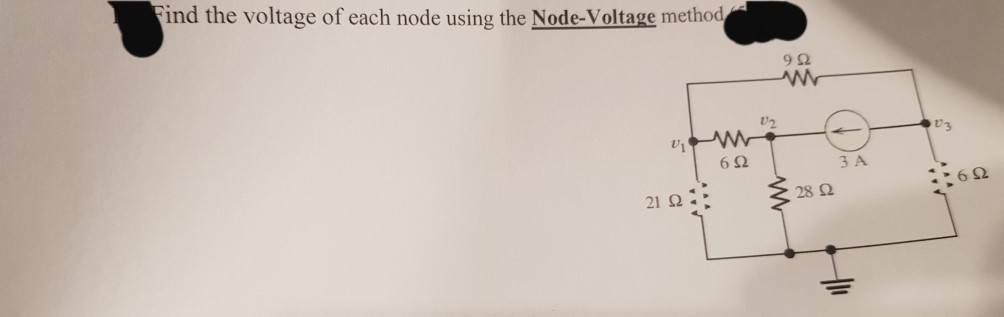 Solved Find the voltage of each node using the Node-Voltage | Chegg.com
