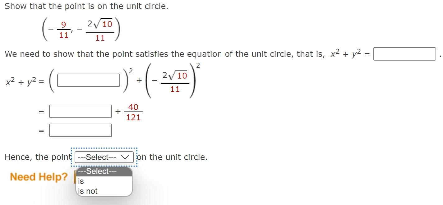 solved-show-that-the-point-is-on-the-unit-circle-chegg