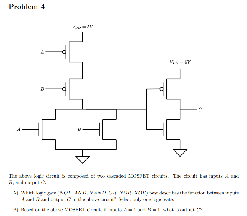 Solved Problem 4 The above logic circuit is composed of two