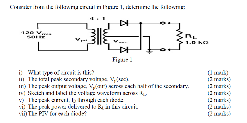 Solved Consider From The Following Circuit In Figure 1, | Chegg.com