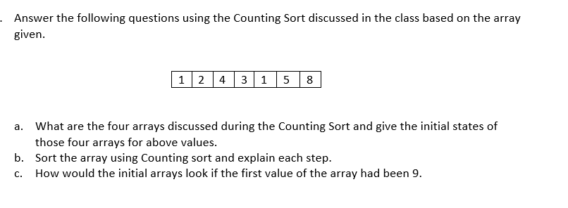 Solved Answer the following questions using the Counting | Chegg.com image.