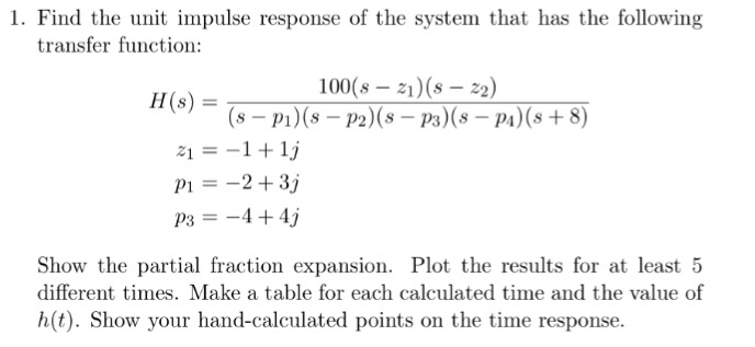 Solved 1. Find the unit impulse response of the system that | Chegg.com