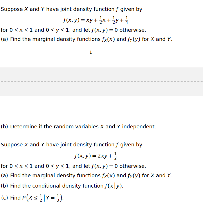Solved Suppose X and Y have joint density function f given | Chegg.com