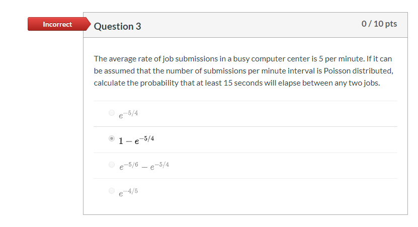Solved Incorrect Question 3 0/10 pts The average rate of job | Chegg.com