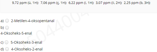 9 72 Ppm U 1h 7 06 Ppm C 1h 6 22 Ppm I 1h Chegg Com