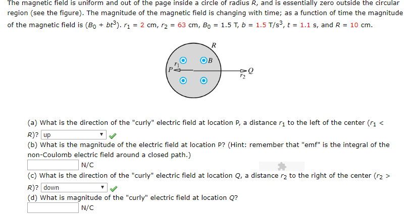 Solved The magnetic field is uniform and out of the page | Chegg.com