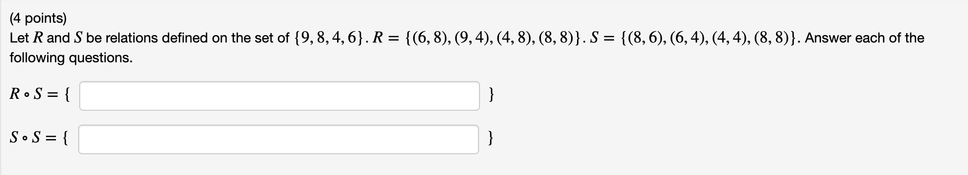 Solved (4 points) Let R and S be relations defined on the | Chegg.com