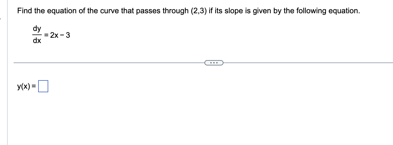 Solved Find The Equation Of The Curve That Passes Through