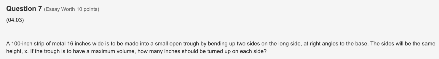 Solved Please answer this math problem. Make sure the | Chegg.com