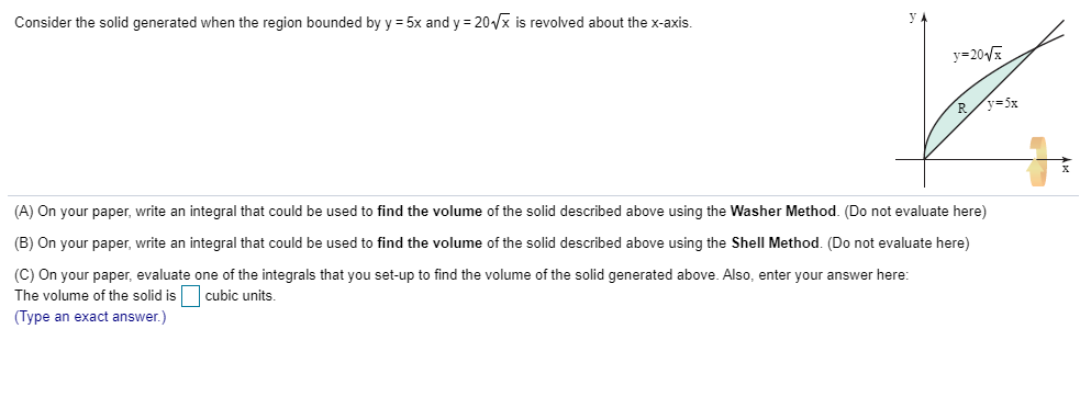Solved Consider the solid generated when the region bounded | Chegg.com